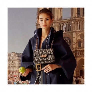 Dior 2019 Canvas Shoulder Bag ,22CM - 디올 2019 캔버스 여성용 숄더백,DIOB0136,22CM,네이비
