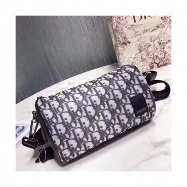 Dior 2019 Canvas Shoulder Bag ,21.3CM - 디올 2019 캔버스 남여공용 숄더백,DIOB0134,21.3CM,블랙