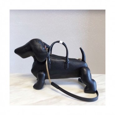 Thom Browne 2019 Leather Tote Shoulder Bag ,45cm - 톰브라운 2019  레더 여성용 토트 숄더백 THOB0073,45cm,블랙