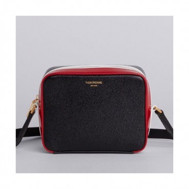 Thom Browne 2019 Leather Shoulder Bag ,17cm - 톰브라운 2019  레더 여성용 숄더백 THOB0064,17cm,블랙