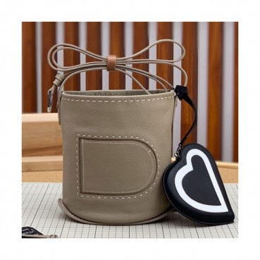 Delvaux 2019 Pin Leather Shoulder Bag- 델보 2019 핀 레더 숄더백,DVB0267.그레이