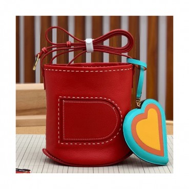 Delvaux 2019 Pin Leather Shoulder Bag- 델보 2019 핀 레더 숄더백,DVB0263 .레드