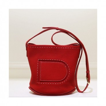 [시선강탈!!]Delvaux 2019 Pin Leather Shoulder Bag,20CM - 델보 2019 핀 레더 숄더백,DVB0256 .20CM,라이트레드