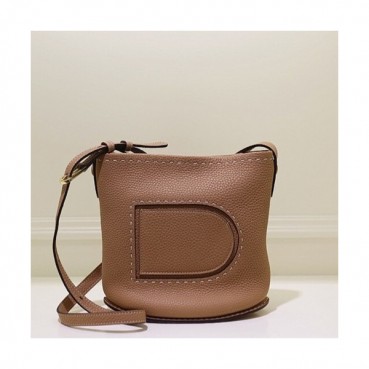 Delvaux 2019 Pin Leather Shoulder Bag,20CM - 델보 2019 핀 레더 숄더백,DVB0006 .20CM,카멜베이지