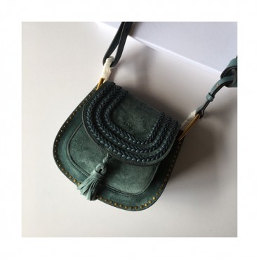 Chole 2019 Hudson Leather Shoulder Bag, 22.5cm -  끌로에 2019 허드슨 레더 숄더백,CLB0089,22.5cm,그린