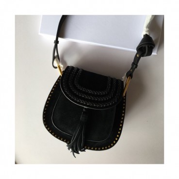 Chole 2019 Hudson Leather Shoulder Bag, 22.5cm -  끌로에 2019 허드슨 레더 숄더백,CLB0088,22.5cm,블랙