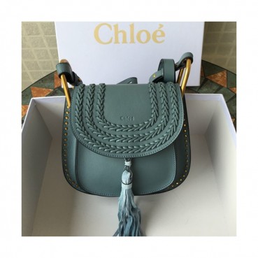 Chole 2019 Hudson Leather Shoulder Bag, 22.5cm -  끌로에 2019 허드슨 레더 숄더백,CLB0085,22.5cm,블루