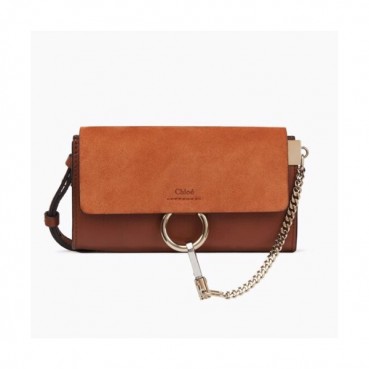 Chole 2019 Faye Leather Shoulder Bag, 24cm -  끌로에 2019 페이 레더 숄더백,CLB0063,24cm,브라운