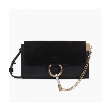Chole 2019 Faye Leather Shoulder Bag, 24cm -  끌로에 2019 페이 레더 숄더백,CLB0060,24cm,블랙