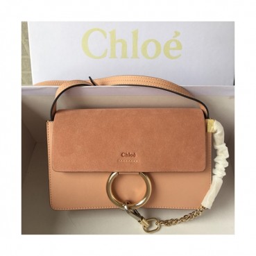 Chole 2019 Faye Leather Shoulder Bag, 24cm -  끌로에 2019 페이 레더 숄더백,CLB0058,24cm,연핑크