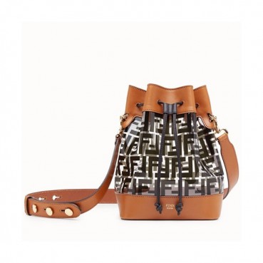 Fendi 2019 Mon Tresor Bucket Tote Shoulder Bag ,24CM - 펜디 2019 몬 트레조 버킷 토트 숄더백  FENB0373,24CM,블랙