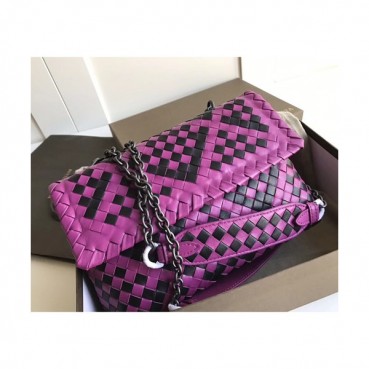 Bottega Veneta 2019 Leather Shoulder Bag,25cm - 보테가 베네타 2019 레더 숄더백, 9987,BVB0214,25cm,핑크+블랙