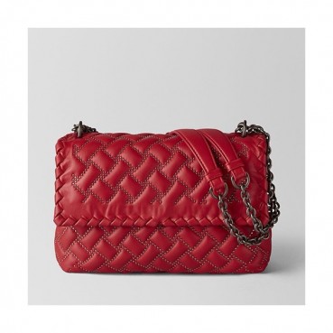 Bottega Veneta 2019 Chain Shoulder Bag,25cm - 보테가 베네타 2019 체인 숄더백, 9988,BVB0213,25cm,레드