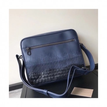 Bottega Veneta Leather Messenger Shoulder Bag,28cm - 보테가 베네타 레더 남성용 메신저 숄더백 477028,BVB0209,28cm,네이비