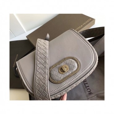 Bottega Veneta 2019 Leather Shoulder Bag,21cm - 보테가 베네타 2019 레더 여성용 숄더백,1159,BVB0202,21cm,그레이