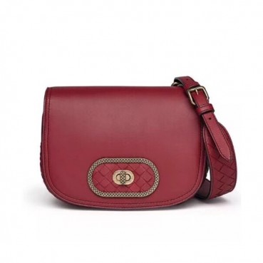 Bottega Veneta 2019 Leather Shoulder Bag,21cm - 보테가 베네타 2019 레더 여성용 숄더백,1159,BVB0201,21cm,레드