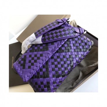 Bottega Veneta 2019 Leather Shoulder Bag,25cm - 보테가 베네타 2019 레더 숄더백, 9987,BVB0172,25cm,퍼플+블랙