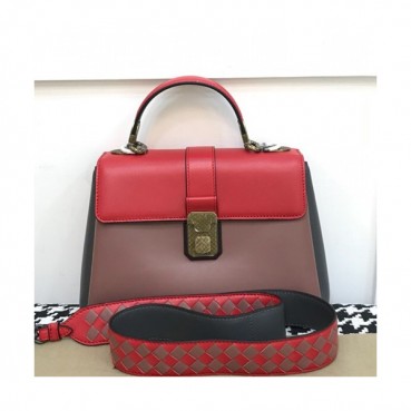 Bottega Veneta 2019 Tote Shoulder Bag,25cm - 보테가 베네타 2019 토트 숄더백, 9929,BVB0157,25cm,레드+다크핑크