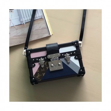 Louis Vuitton 2019 Petite Malle Shoulder Bag,20cm - 루이비통 2019 쁘띠뜨 말 숄더백 M53839,LOUB1264 ,20cm,블랙