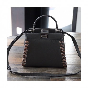 Fendi 2019 Small Tote Shoulder Bag ,23CM - 펜디 2019 스몰 토트 숄더백  FENB0358,23CM,다크그레이