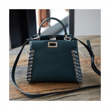 Fendi 2019 Small Tote Shoulder Bag ,23CM - 펜디 2019 스몰 토트 숄더백  FENB0356,23CM,다크블루그린