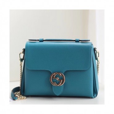Gucci Interlocking Top Handle Chain Shoulder Bag,25CM - 구찌 인터로킹 탑 핸들 체인 숄더백 510302,GUB0538,25cm,블루