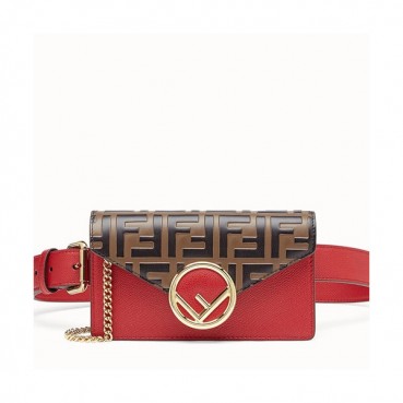Fendi 2019 Leather Belt Bag Shoulder Bag, 17.5cm - 펜디 2019 레더 벨트백 숄더백,FENB0194,17.5cm,레드
