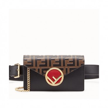 Fendi 2019 Leather Belt Bag Shoulder Bag, 17.5cm - 펜디 2019 레더 벨트백 숄더백,FENB0193,17.5cm,블랙