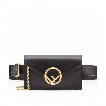 Fendi 2019 Leather Belt Bag Shoulder Bag, 17.5cm - 펜디 2019 레더 벨트백 숄더백,FENB0192,17.5cm,블랙
