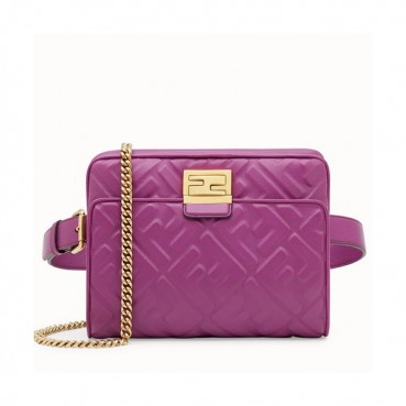 Fendi 2019 Leather Belt Bag Shoulder Bag, 25cm - 펜디 2019 레더 벨트백 숄더백,FENB0190,25cm,퍼플