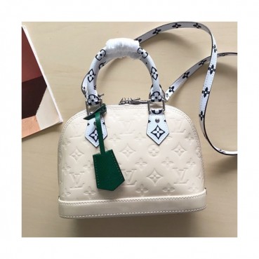 Louis Vuitton Alma BB Leather Tote Shoulder Bag,25cm - 루이비통 알마 BB 레더 여성용 토트숄더백,M91606,LOUB1199 ,25cm,화이트