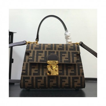 Fendi 2019 Tote Shoulder Bag,22CM - 펜디 2019 여성용 토트 숄더백 FENB0171,22CM,브라운