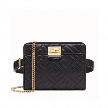 Fendi 2019 Leather Belt Bag Shoulder Bag, 25cm - 펜디 2019 레더 벨트백 숄더백,FENB0093,25cm,블랙