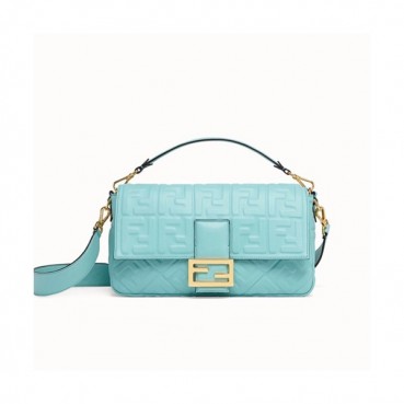 Fendi 2019 Baguette Leather Tote Shoulder Bag, 18.5/26/32cm - 펜디 2019 바게트 레더 여성용 토트 숄더백,FENB0084,18.5/26/32cm,스카이블루