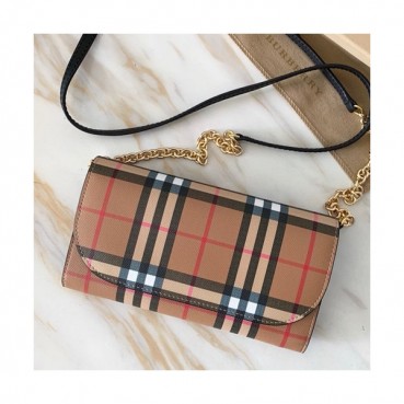 [빈티지]Burberry 2019 Vintage Check Shoulder Bag, 21cm - 버버리 2019 빈티지 체크 여성용 숄더백,BURB0258,21cm,브라운