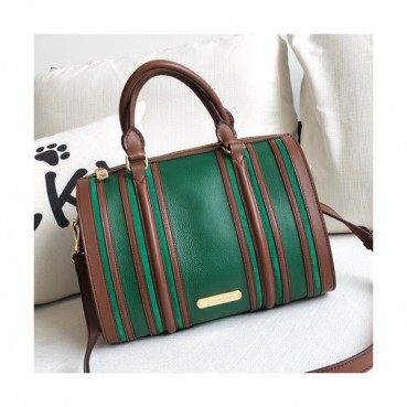 Burberry 2019 Tote Shoulder Bag,31CM - 버버리 2019 여성용 토트 숄더백,BURB0182,31CM,그린+브라운