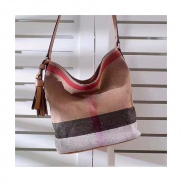 Burberry Ashby Tassel Bucket Shoudler Bag,24.5CM - 버버리 애쉬비 태슬 버킷 숄더백,BURB0165,24.5CM,브라운