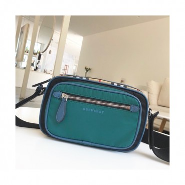 [데일리백]Burberry 2019 Leather  Camera Shoulder Bag, 22cm - 버버리 2019 레더 남여공용 카메라 숄더백 ,BURB0134,22cm,그린
