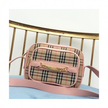Burberry 2019 Leather Camera Shoulder Bag ,19.5CM - 버버리 2019 레더 남여공용 카메라 숄더백,BURB0128 ,19.5cm,핑크