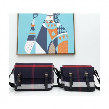 Burberry 2019 Canvas Shoulder Bag, 27/34cm - 버버리 2019 캔버스 남성용 숄더백,BURB0105,27/34cm,네이비