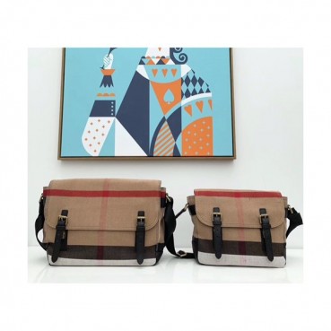 Burberry 2019 Canvas Shoulder Bag, 27/34cm - 버버리 2019 캔버스 남성용 숄더백,BURB0104,27/34cm,브라운