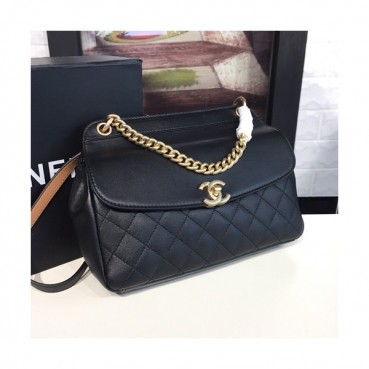 Chanel 2019 Women Leather Tote Shoulder Bag ,24CM - 샤넬 2019 여성용 레더 토트 숄더백,CHAB0652,24CM,블랙