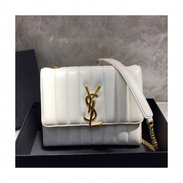 Saint Laurent 2019 Vicky Chain Wallet Shoulder Bag,20.5cm - 입생로랑 2019 비키 체인 월릿 숄더백 554125 , SLB0319,20.5cm,화이트
