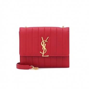 Saint Laurent 2019 Vicky Chain Wallet Shoulder Bag,20.5cm - 입생로랑 2019 비키 체인 월릿 숄더백 554125 , SLB0318,20.5cm,레드