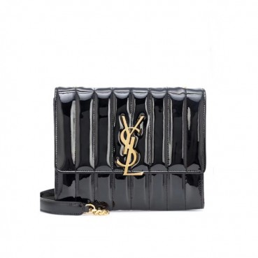 Saint Laurent 2019 Vicky Chain Wallet Shoulder Bag,20.5cm - 입생로랑 2019 비키 체인 월릿 숄더백 554125 , SLB0316,20.5cm,블랙