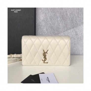 Saint Laurent 2019 Monogram Angie Chain Shoulder Bag,22CM - 입생로랑 2019 모노그램 엔지 체인 숄더백 568906 , SLB0315,22CM,화이트
