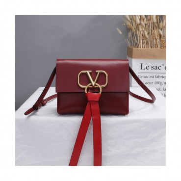 Valentino 2019 V-ring Leather Super Mini Shoudler Bag,18CM 