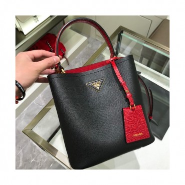 [매장판]Prada 2019 Double Saffiano Tote Shoulder Bag,23cm - 프라다 2019 여성용 두블레 사피아노 토트 숄더백 ,1BA212