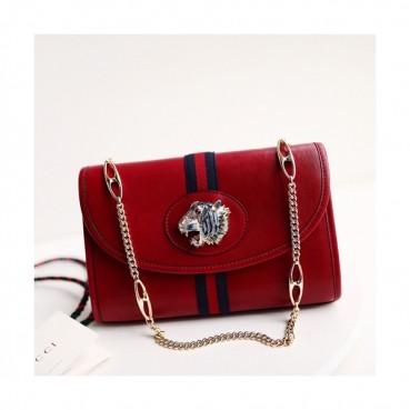 Gucci 2019 Rajah Leather Small Chain Shoulder Bag ,24CM - 구찌 2019 라자 레더 스몰 체인 숄더백 570145 ,GUB0532,24cm,레드