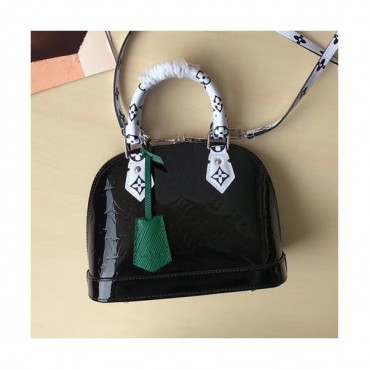 Louis Vuitton Alma BB Leather Tote Shoulder Bag,25cm - 루이비통 알마 BB 레더 여성용 토트숄더백,M91606,LOUB1174 ,25cm,블랙